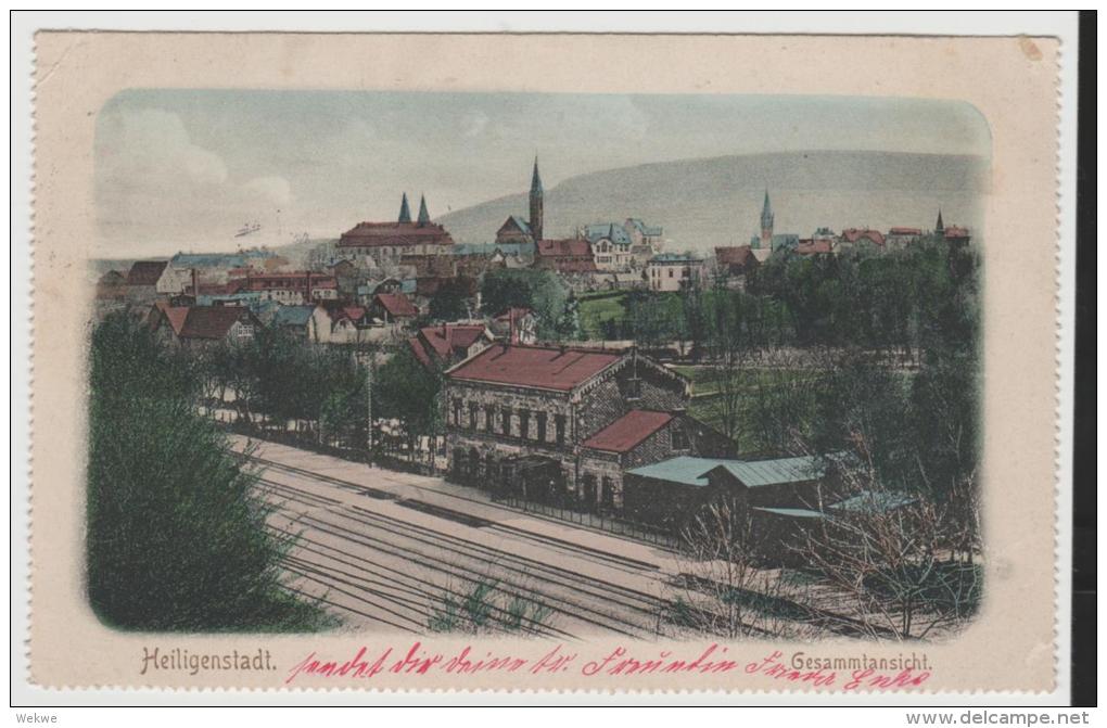 Th058/ Heiligenstadt, Gesamtansicht Mit Bahnhofsgebäude Im Vordergrund (Solheilbad) 1904 - Heiligenstadt