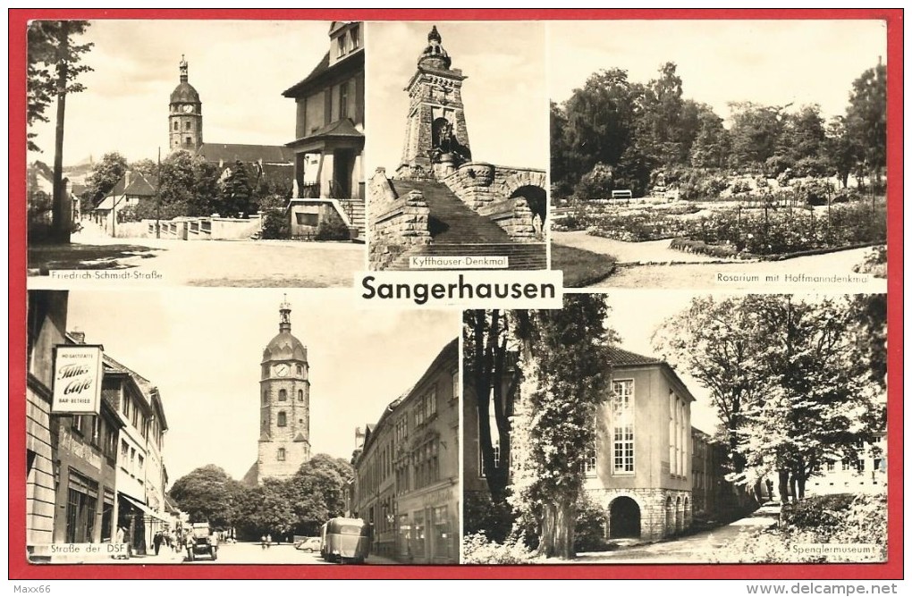 CARTOLINA VG GERMANIA - SANGERHAUSEN - Panorama - Vedutine - 9 X 14 - ANNULLO 1960 VIAGGIATA IN FRANCIA - Sangerhausen