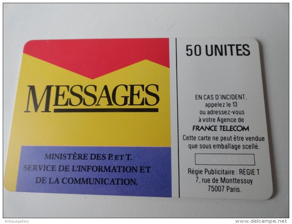 RARE : MESSAGES INFORMATIONS ET COMMUNICATION MINT CARD ISSUE 1050EX - Interne Telefoonkaarten