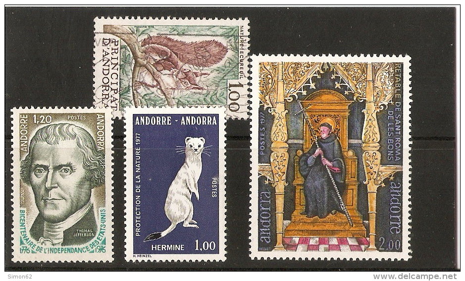 ANDORRE  LOT TIMBRES   N° 255/260/264   NEUF **/*/o - Ungebraucht