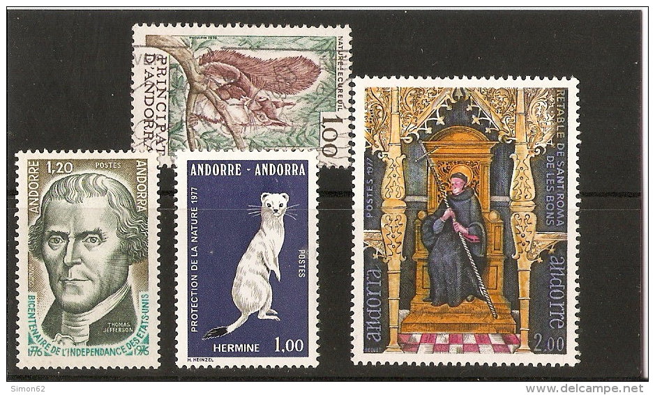 ANDORRE  LOT TIMBRES   N° 255/260/264   NEUF **/*/o - Nuevos