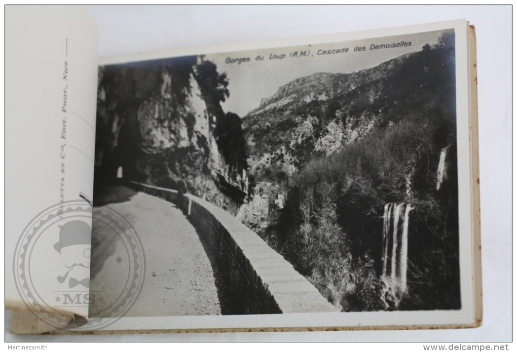 Old France Real Photo Postcard Album/ Folder -Souvenir Des Gorges Du Loup - 10 Detachables Views - Otros & Sin Clasificación