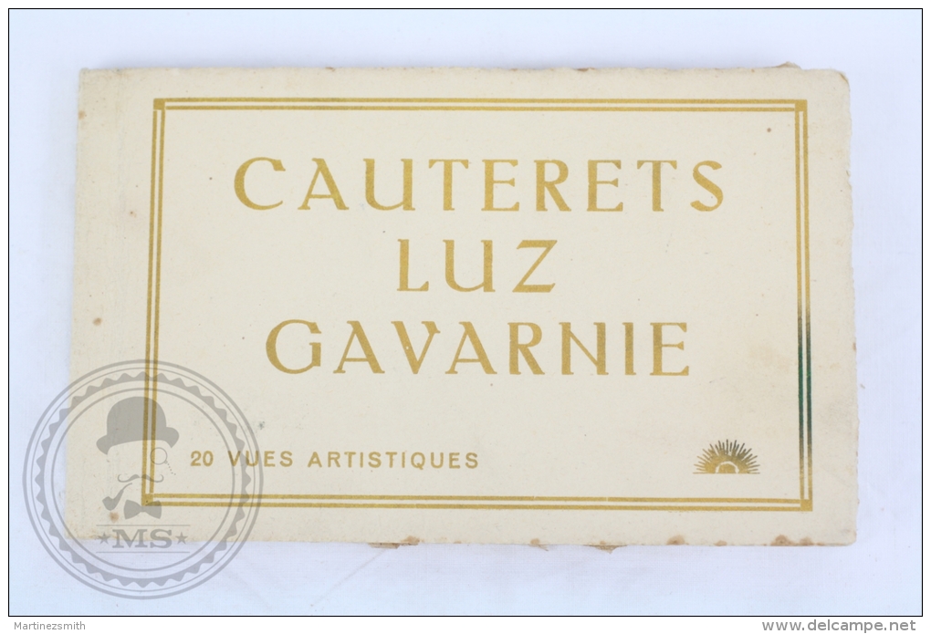 Old France Postcard Album/ Folder - Cauterets Luz Gavarnie - 20 Cartes Postales/ Views - Luz Saint Sauveur