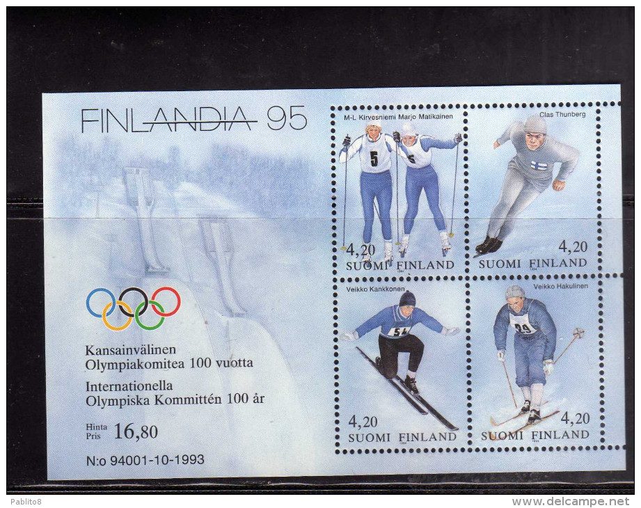 SUOMI FINLAND - FINLANDIA - FINLANDE 1994 European Athletics Championship HELSINKI SHEET CAMPIONATI EUROPEI ATLETICA MNH - Blocks & Sheetlets