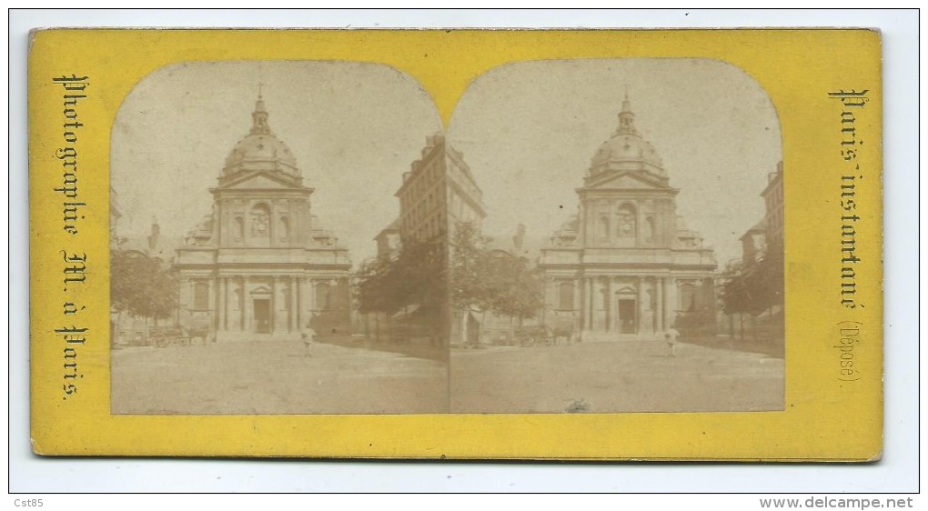 Vues Stéréoscopiques Photo Sur Carton - Paris La Sorbonne - Stereoscopic