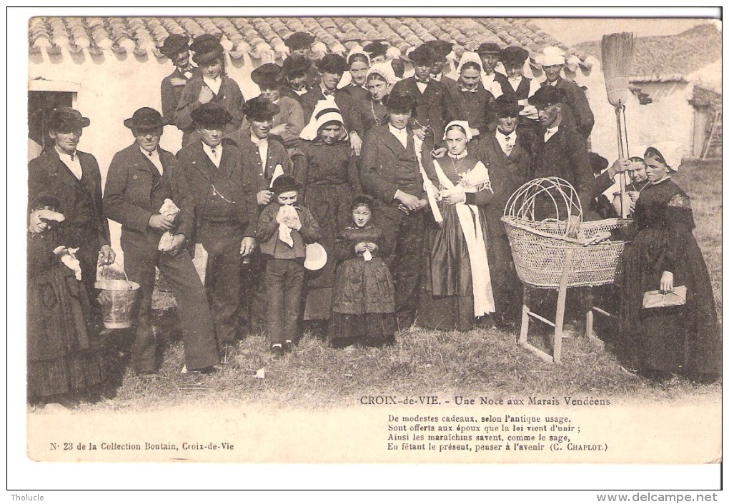 Croix-de-Vie-(Saint-Gille S-Vendée)-1904-Une Noce Aux Marais Vendéens-Cachet Ambulant Et Pantin (Seine)-voir Scan - Saint Gilles Croix De Vie