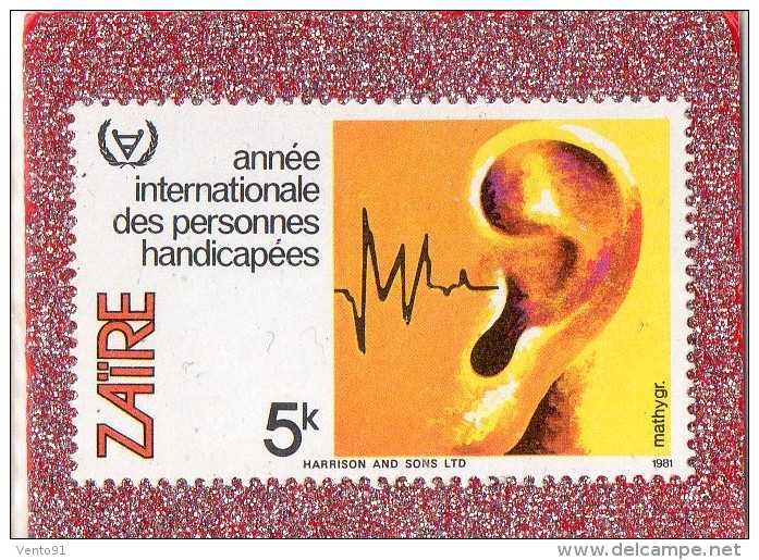 ZAIRE --ANNEE  INTERNATIONALE DES  PERSONNES  HANDICAPEES  --**  5 K  **  -- POSTE 1981  -- NEUF SANS TRACE DE CHARNIERE - Unused Stamps