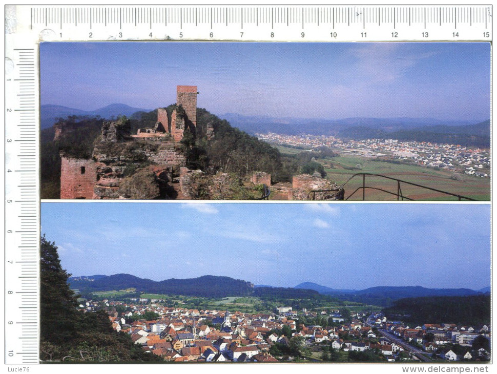 DAHN  -  Burgruine  Altdahn  -  Blick Vom Jungfernsprung  - 2 Vues - Dahn