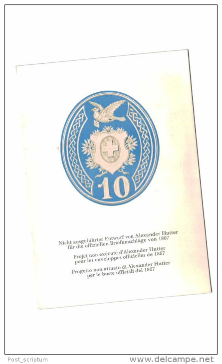 Suisse - 50 Jahre Schweizerischer Ganzsachensammler Verein 1926-1976 - Projet D´Alexandre Hutter Pour Les Enveloppes - Risch-Rotkreuz