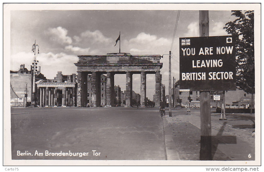 Allemagne -  Berlin - Mur De Berlin - Brandenburger Tor - 1955 - Charlottenburg