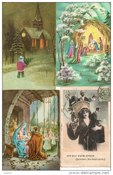 Lot 8 Cartes Noël - Joyeux Noël - Père Noël - ( Lot1) - Otros & Sin Clasificación