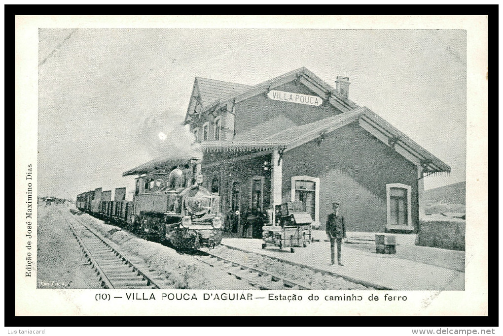 VILA POUCA DE AGUIAR - ESTAÇÃO DOS CAMINHOS DE FERRO ( Ed. José Maximino Dias )  Carte Postale - Vila Real