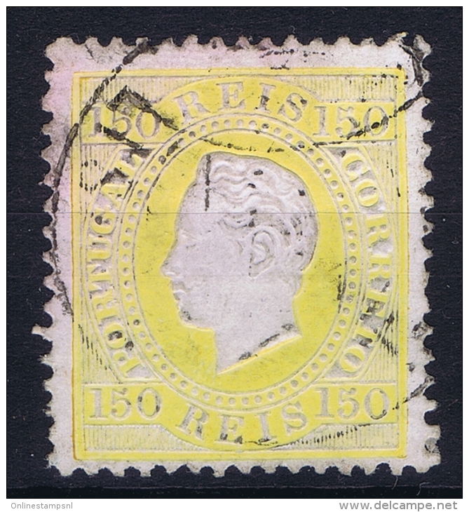 Portugal:  1870 YV Nr 47 Perfo 12.50 Mi Nr 49 Used - Gebruikt