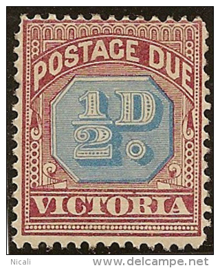 VICTORIA 1890 1/2d Postage Due SG D1 HM #GR231 - Ongebruikt