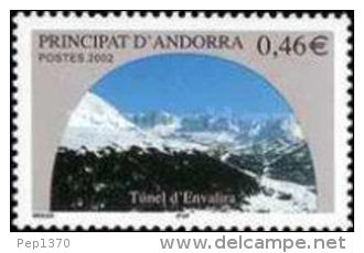 ANDORRA FRANCESA 2002 - TUNEL D'ENVALIRA - YVERT Nº  572 - Neufs