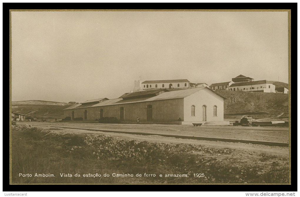 ANGOLA - PORTO AMBOIM-ESTAÇÃO DOS CAMINHOS DE FERRO - 1925 Carte Postale - Angola