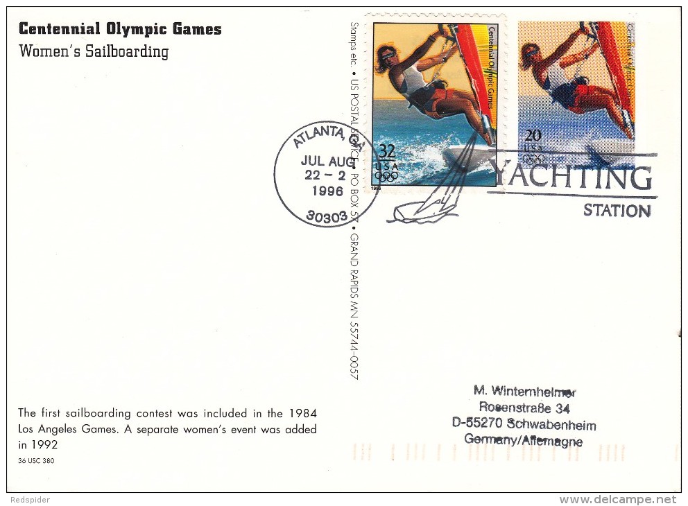 OLYMPISCHE SPIELE-OLYMPIC GAMES, USA/ATLANTA 1996, Special Cancellation !! - Estate 1996: Atlanta