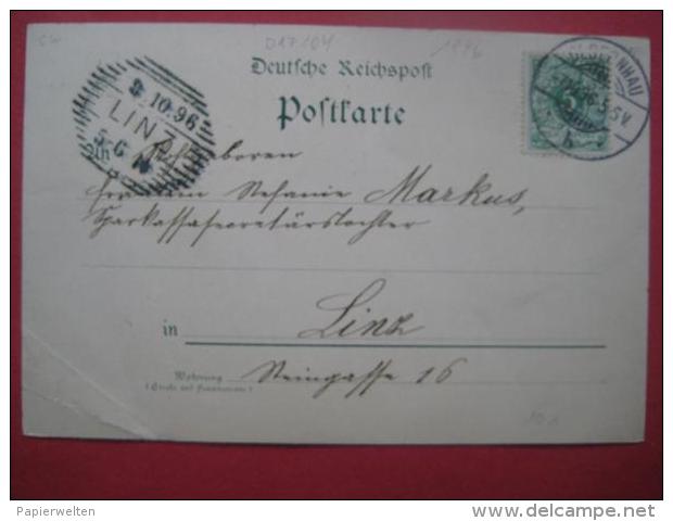 Olbernhau - Mehrbildkarte (Lithographie Winkler U Voigt, Leipzig): Aus Olbernhau 1896 - Olbernhau