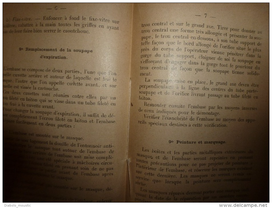 1923 Ministère De La Guerre : ARTILLERIE Instruction Sur L'entretien Et Réparation De L'appareil ARS...etc - Français