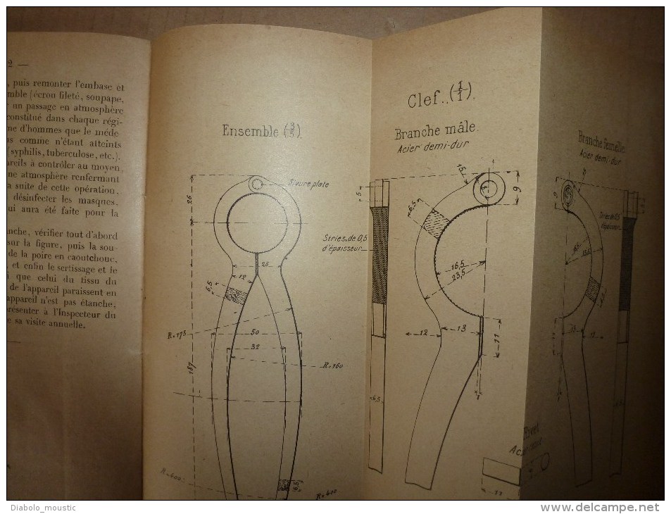 1923 Ministère de la Guerre : ARTILLERIE instruction sur l'entretien et réparation de l'appareil ARS...etc