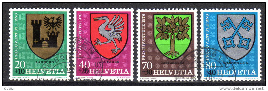 SCHWEIZ 1978 - Gemeinde Wappen / Pro Juventute - Kompletter Satz - Stamps