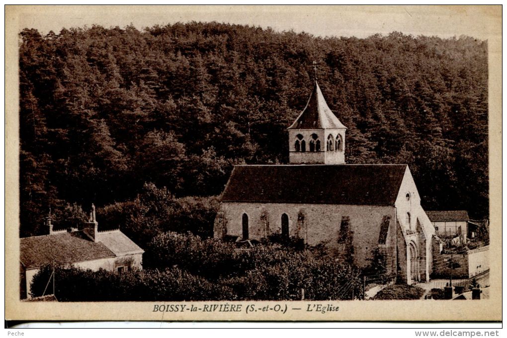 N°41594 -cpa Boissy  La Rivière -l'église- - Boissy-la-Rivière