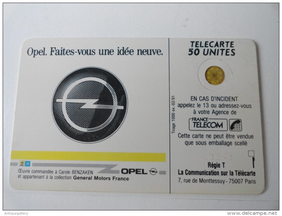 RARE : OPEL GENERAL MOTORS USED CARD ISSUE 1000EX - Privat