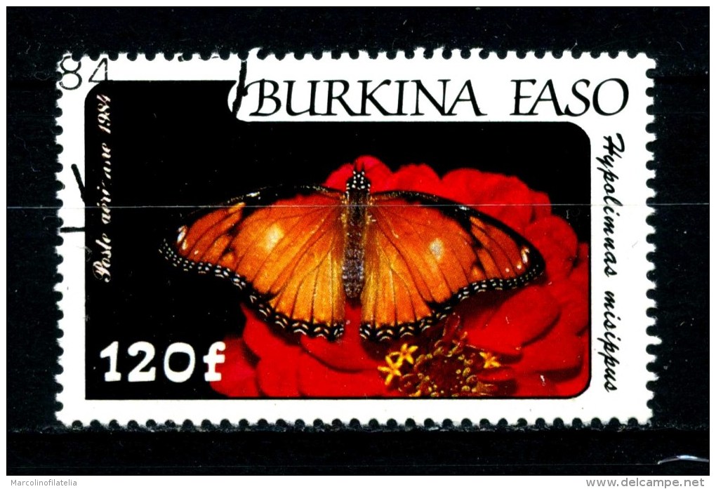 BURKINA  FASO - Farfalle - Butterfly - Year 1984 - Usato - Used.. - Farfalle