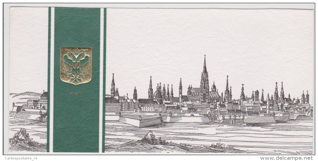 Wien-vienna--greetings Card-gravure-21x10cm-unused,perfect Shape - Sonstige & Ohne Zuordnung