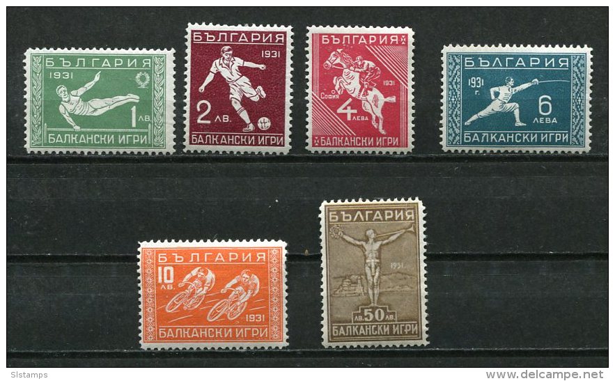 Bulgaria 1931 Mi 242-6,248 MH Balkan Games Sport CV 200 Euro - Unused Stamps