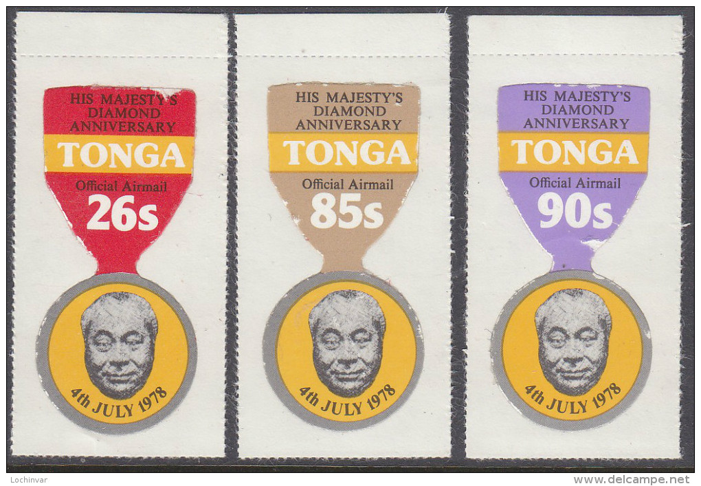 TONGA, 1978 KINGS B/DAY 3 OFFICIAL AIRMAIL MNH - Tonga (1970-...)