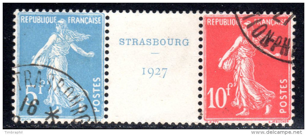 N° 242A (EXPO STRASBOURG 1927 Signé CALVES)  COTE= 900 Euros !!! - Used Stamps