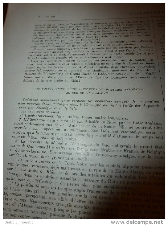 1915 GUERRE: Intervention Du JAPON;Au BOIS LE PRÊTRE;La Soupe; RIVESALTES;Bar-sur-Aube;B Enoit-XV;Volontaires POLONAIS - L'Illustration