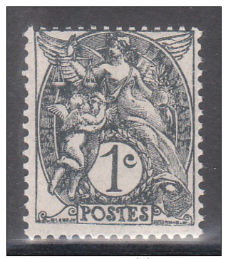 107 Type Blanc 1c Gris - 1900-29 Blanc