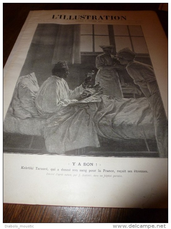 1915 GUERRE: Kelitiki Taraoré;Garibaldi;Steinbach,Cernay;Nos Noirs;SERBIE(Valevo,Mionitza,Topchidère;CUXHAVEN;Alpins - L'Illustration