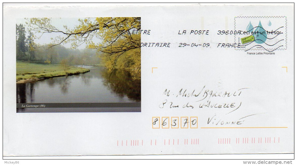 PAP  --La Gartempe--86-Vienne--visuel " L'eau " (datée  2009) - Prêts-à-poster:  Autres (1995-...)