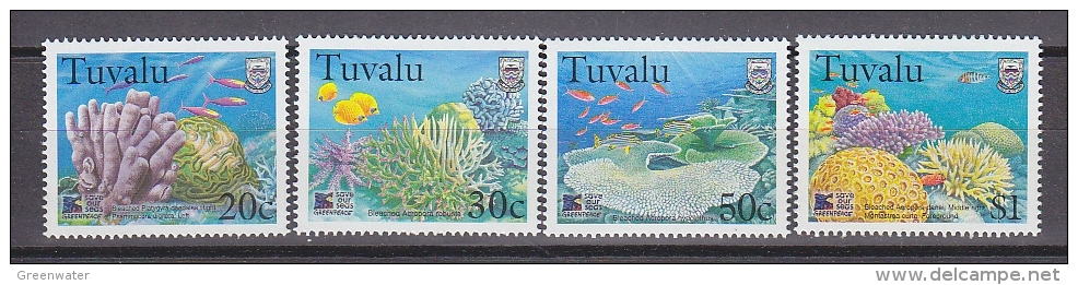 Greenpeace 1999 Tuvalu Corals 4v ** Mnh (18463) - Tuvalu