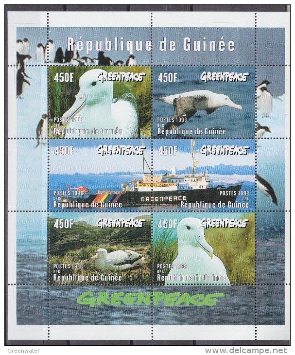 Greenpeace 1998 République De Guinée Albatros M/s ** Mnh (18472) - Albatros