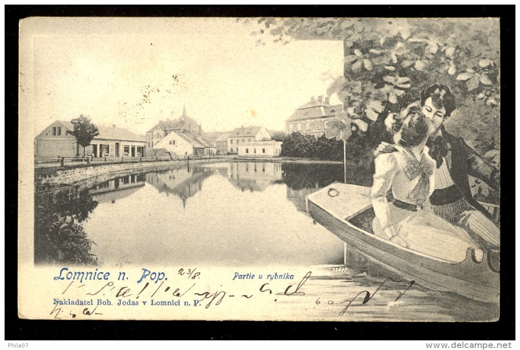 Lomnice N. Pop. Partie U Rybnika / Nakladatel Boh. Jodas  ------ Old Postcard Traveled 1903 - Tsjechië