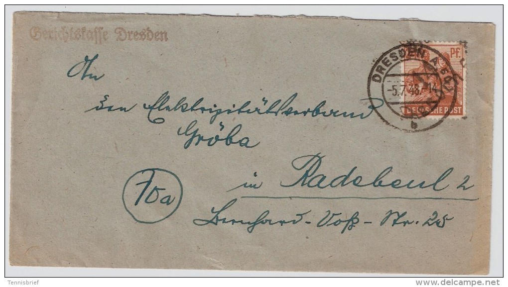 SBZ, 1948, Hand-Stp. " Dresden " - Covers & Documents