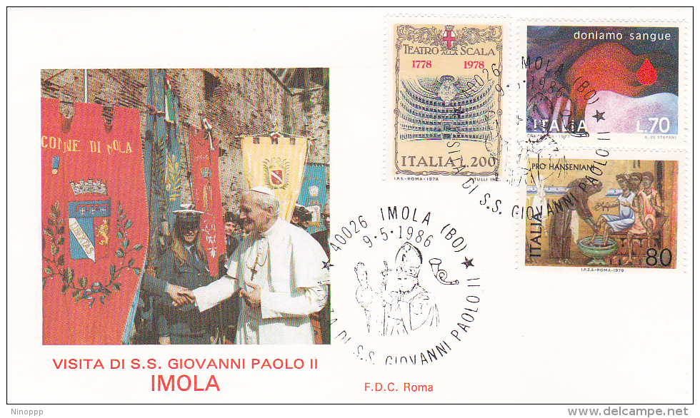 Vatican City 1986 Pope Visit Imola Souvenir Cover - Covers & Documents