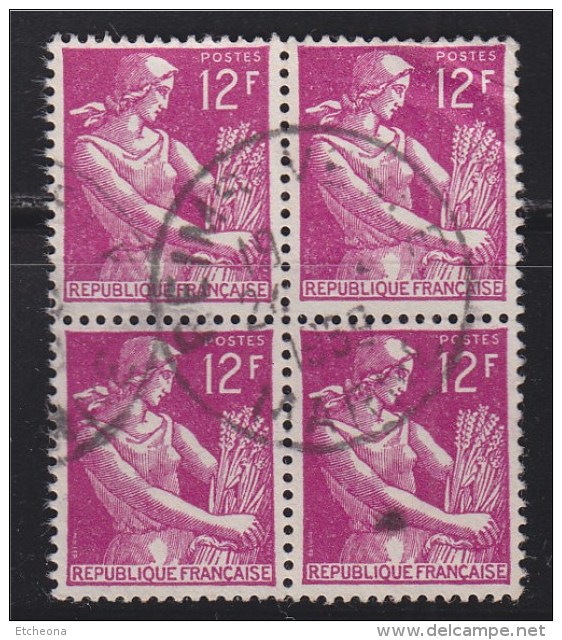 = Bloc De 4 Oblitérés Type Moissonneuse N°1116 - 1957-1959 Moissonneuse