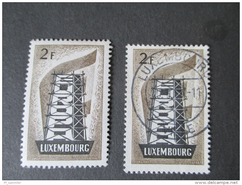 Luxemburg Europa 1956 Satz Gestempelt Und Nr. 555 Postfrisch! Hoher Katalogwert!! Ordentliche Qualität! - Unused Stamps