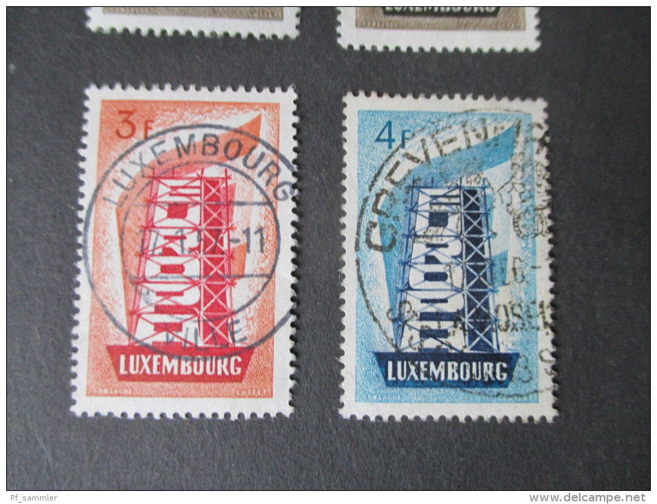 Luxemburg Europa 1956 Satz Gestempelt Und Nr. 555 Postfrisch! Hoher Katalogwert!! Ordentliche Qualität! - Unused Stamps