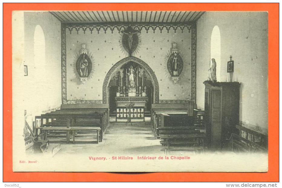 Dpt  52  Vignory  "  Saint Hilaire - Interieur De La Chapelle  " - Vignory