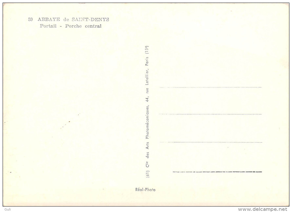 93 Seine Saint Denis- ABBAYE de SAINT DENIS -Lot de 3 cpm voir scan R/V  des 3 cartes(portail,Porte,Tombeau Louis XII