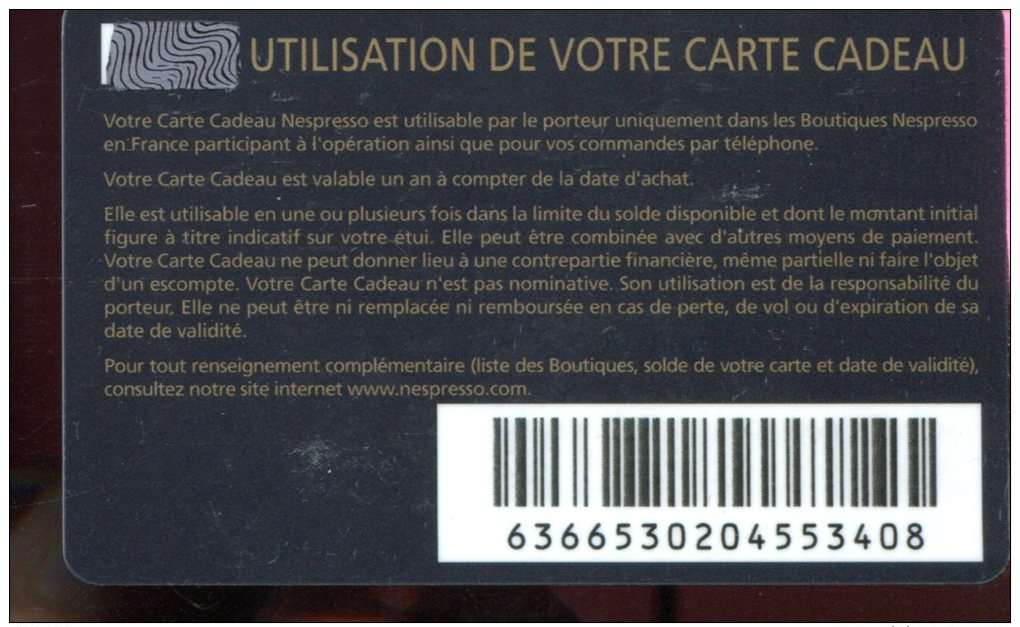 CD4666   CARTE CADEAU  A VOIR  FRANCE - Gift Cards