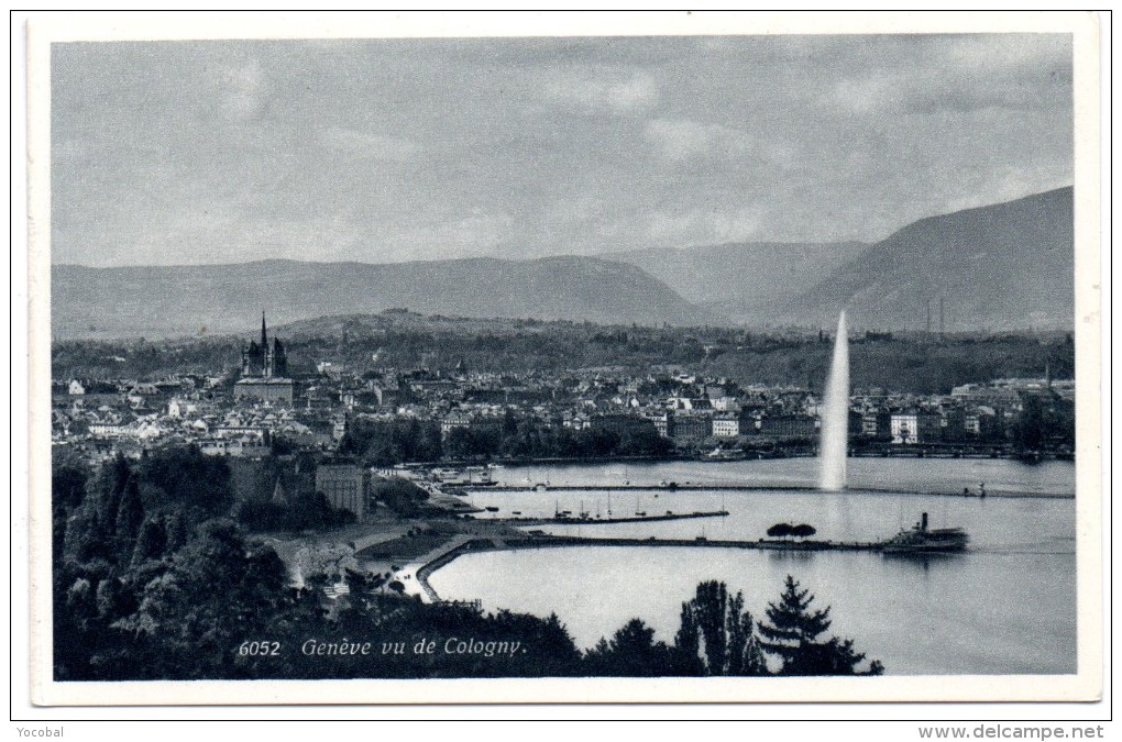 CP, SUISSE, GENEVE, Vue De Cologny, Vierge, Ed : JAEGER - Cologny