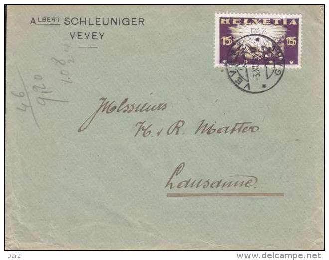 ALBERT SCHLEUNIGER-VEVEY- NUM 145- - Postmark Collection
