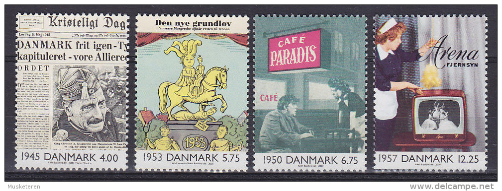 Denmark 2000 Mi. 1255-58 Ereignise Des 20. Jahrhunderts (III) Complete Set MNH** - Ungebraucht